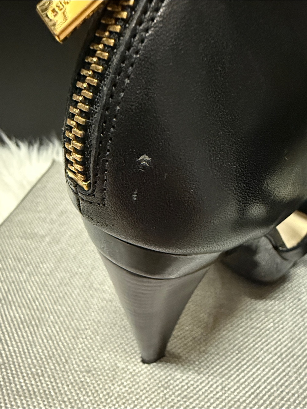 Michael Kors Black Crisscross Leather Platform High Heels - Picture 4 of 4
